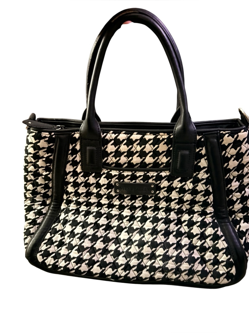 Vera Bradley Black & White Houndstooth Tote Bag